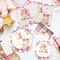 Girls Tea Party Birthday Supplies,Pink Floral Let’s Partea Tableware Sets Include Tea Party Paper Plates and Napkins for Par Tea Baby Shower,Spring Wedding Birthday Party Decorations